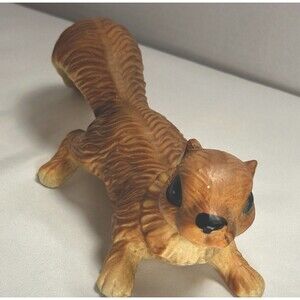 Vintage MCM Ceramic Squirrel Tree/Fence Climber Wall Hanger Decor